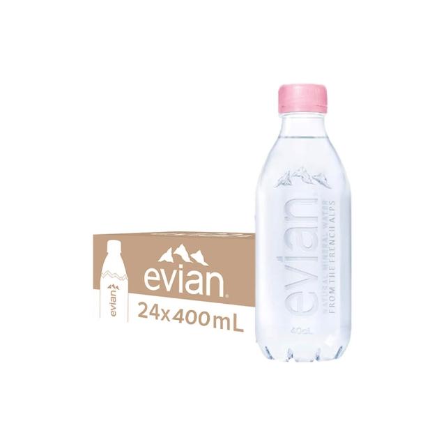 即期品【evian 依雲 原廠總代理直營】天然礦泉水(寶特瓶400mlx24入/箱)