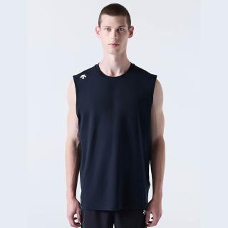 【DESCENTE】運動背心 男 STANDARD SLEEVELESS 黑 SQ321TST71-BLK0