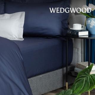 【WEDGWOOD】600織埃及棉 素面鬆緊床包一件 加大/特大任選｜維斯塔(80支百貨款)