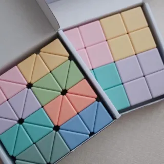 【Bellebaby】方塊 三角形 圓弧磁吸積木(STEAM教具/益智玩具/磁力片)