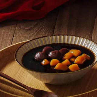 【鮮芋仙】雙圓燒仙草4入(燒仙草；地瓜圓；紫薯圓；古早味；甜湯；甜點)