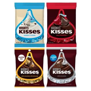 【Hersheys 好時】Kisses水滴巧克力袋裝 口味任選 150g/包(牛奶/巧酥可可風味/杏仁夾餡牛奶/黑巧)