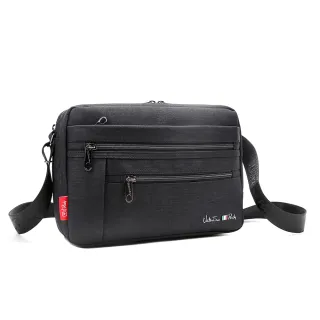 【Valentino Rudy 范倫鐵諾.路迪】多隔層機能收納休閒橫式斜背/側背包(VR29383 七夕情人節禮物 送禮 男包)