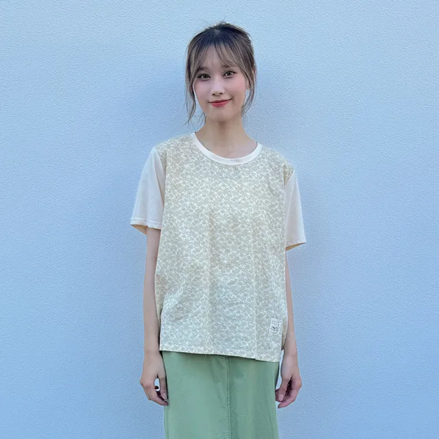 【Hana Mokuba】花木馬日系女裝圓領花紋印花上衣(T恤)