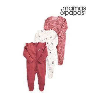 【Mamas & Papas】水墨花季-連身衣3件組(4種尺寸可選)