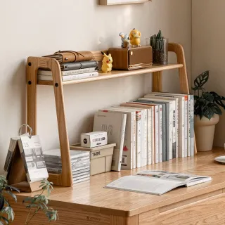 【hoi! 好好生活】源氏木語柏林橡木原木色桌面置物架0.6M Y00X02