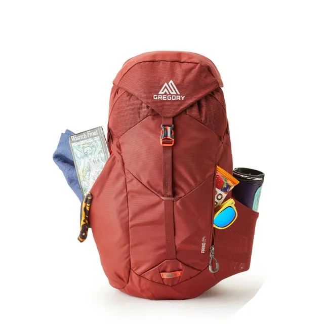 【Gregory官方直營】24L ARRIO 多功能 登山背包 登山包 後背包 水袋包(帝國藍 碳黑 磚石紅 火花藍)