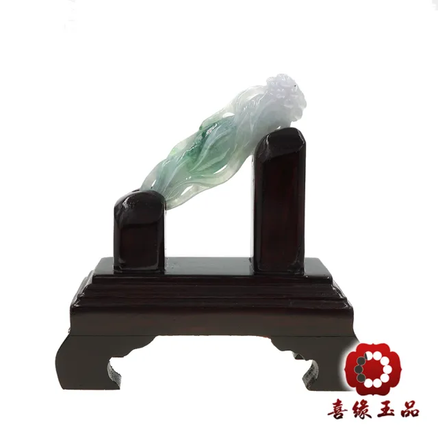 【喜緣玉品】天然翡翠A貨 飄綠 生生不息 福壽綿延 風水擺設 擺件(開運風水)