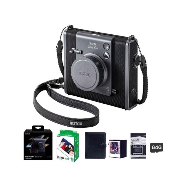 【FUJIFILM 富士】Instax WIDE EVO 混合式數位拍立得相機 原廠公司貨(原廠皮套20張底片相冊..豪華組)