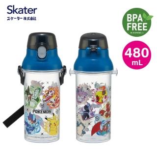 【Skater】日本 兒童透明直飲水壺(寶可夢 直飲水壺 480ml)