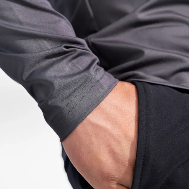 【Bread & Boxers】現貨 Long-Sleeve Active 長袖經典圓領速乾除臭T - 鋼鐵灰
