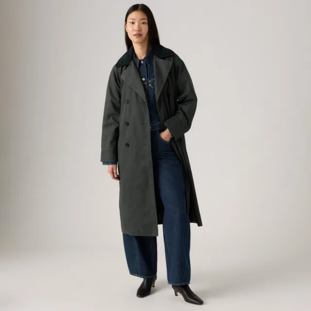【LEVIS】女款 牛仔外套 圖騰設計 鋪棉外套 丹寧外套 女生上衣 熱賣單品 003G0-0000