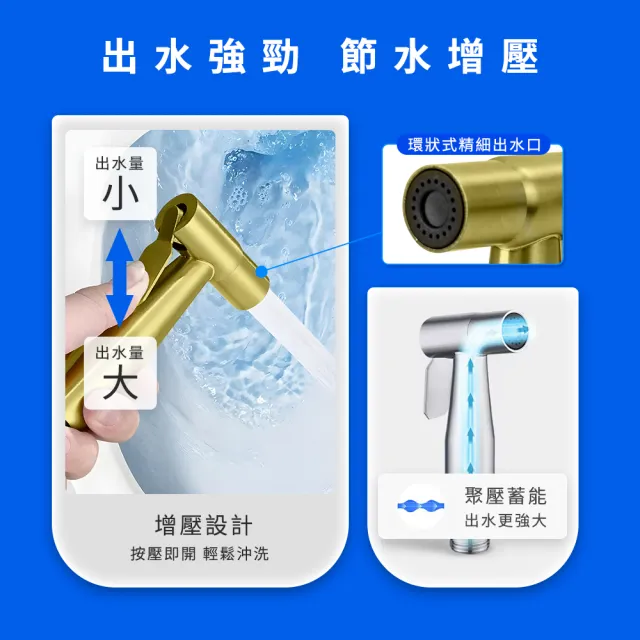 【精準科技】不鏽鋼馬桶噴槍 廁所沖洗器 衛浴噴槍 婦洗器 馬桶沖水器(550-TF150S)