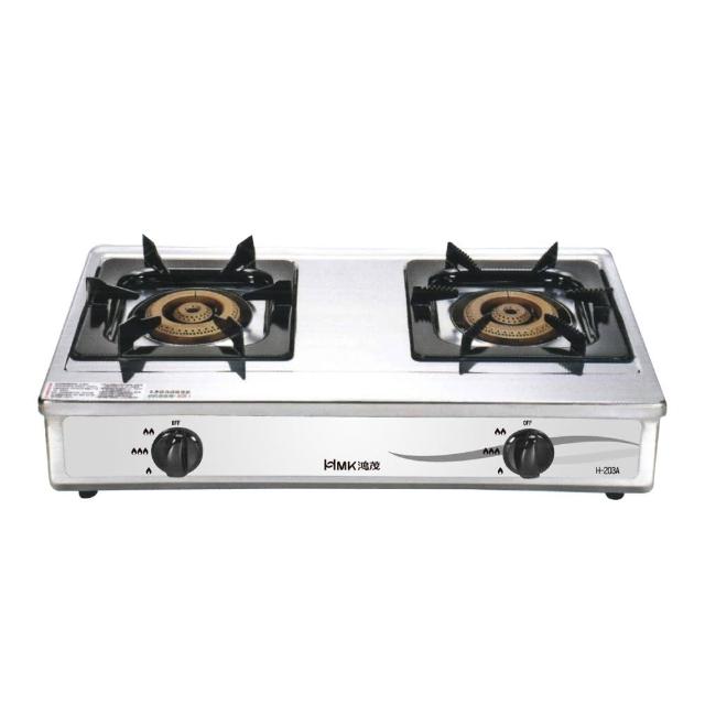 【HMK 鴻茂】不鏽鋼桌上型雙口爐(H-203A 不含安裝)