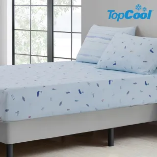 【Tonia Nicole 東妮寢飾】TopCool瞬涼呼吸涼感床包枕套組-鯨海奇航(單人)