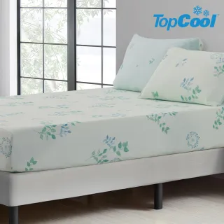 【Tonia Nicole 東妮寢飾】TopCool瞬涼呼吸涼感床包枕套組-綠光森林(單人)