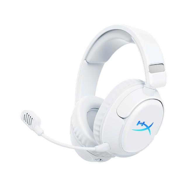 【HyperX】Cloud Flight 2 颶風天隼2 — RGB雙模無線電競耳機 白色(B5VC5AA)