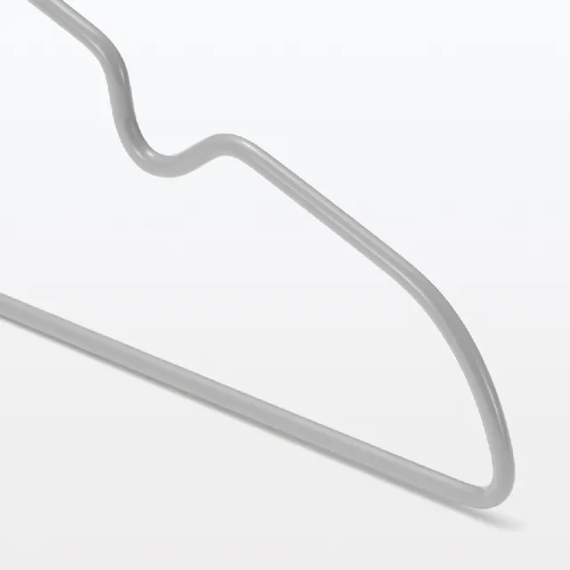 【MUJI 無印良品】不易滑脫鋼製衣架/10支組/約寬41cm(5入組/共50支)