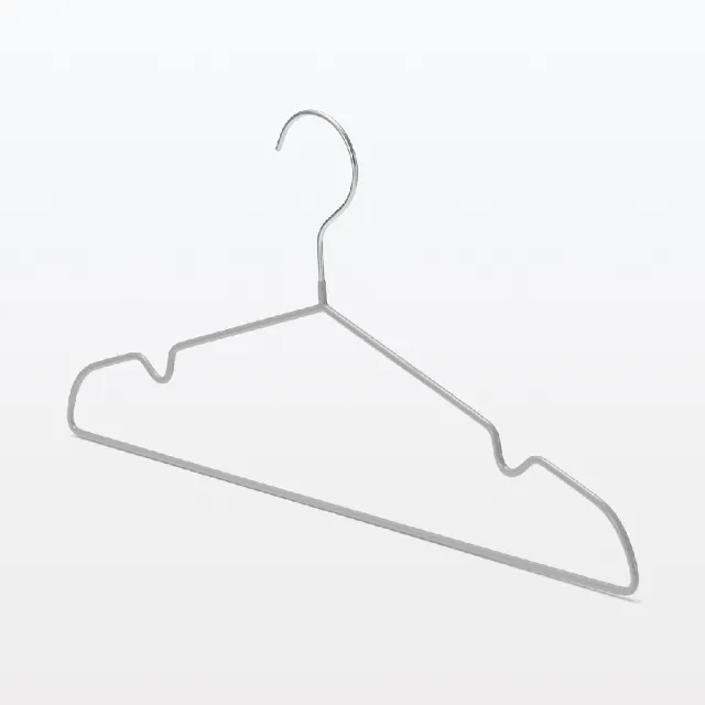 【MUJI 無印良品】不易滑脫鋼製衣架/10支組/約寬41cm(5入組/共50支)
