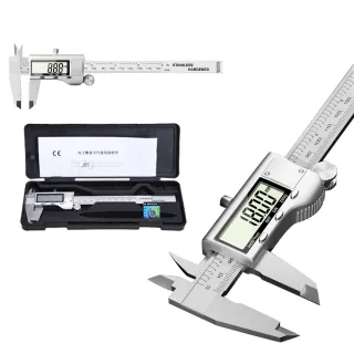 【伊德萊斯】高精度工業級電子數位顯示不鏽鋼游標卡尺 0-150mm(數位數顯游標尺 測量尺 遊標)