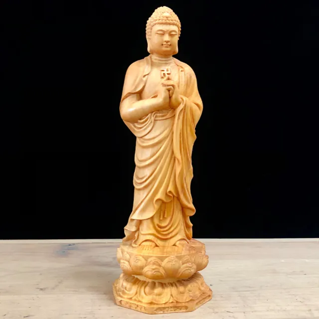 【KT DADA】佛像擺件 阿彌陀佛 木雕佛像 供奉禮佛 崖柏 雕刻 木雕 西方三聖
