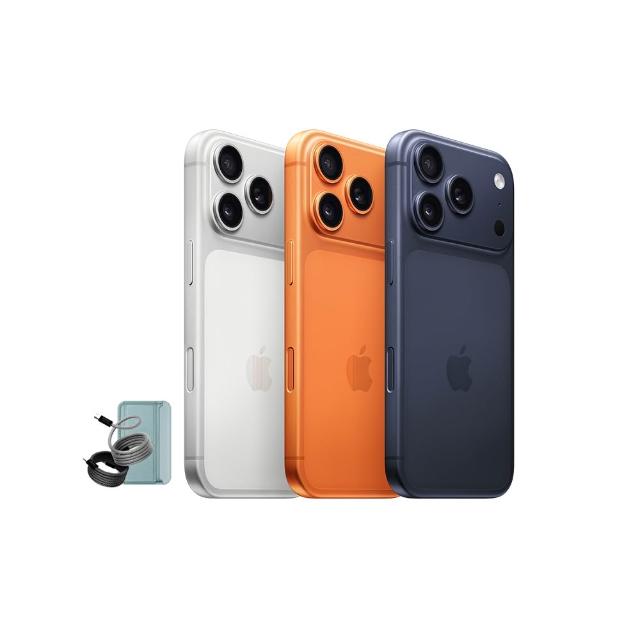 【Apple】iPhone 17 Pro(512G/6.3吋)(磁吸皮革支架+編織線組)