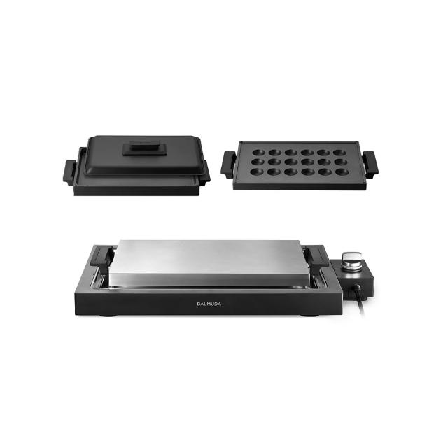 【BALMUDA 百慕達】The Plate Pro 電烤盤+平底烤盤+章魚燒烤盤(大全配)