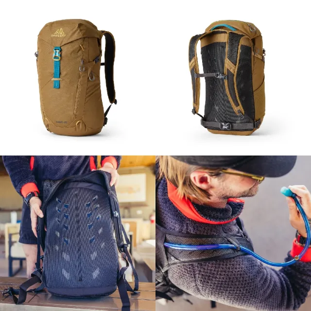 【Gregory】後背包 28L Nano Backpack 摩押褐 筆電包 書包 水瓶側袋(153034A546)