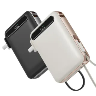 AC2 自帶插頭 10000mAh 行動電源 22.5W三合一 PD QC快充