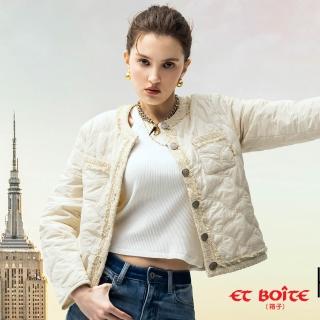 【BLUE WAY】女裝 小香風拼接圓領絎縫 外套-ETBOITE箱子