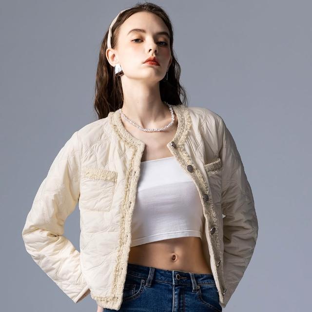 【BLUE WAY】女裝 小香風拼接圓領絎縫 外套-ETBOITE箱子