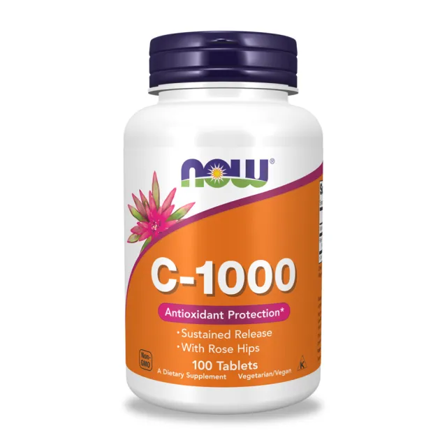 【NOW Foods】維生素C1000緩釋錠1瓶(100錠/瓶)