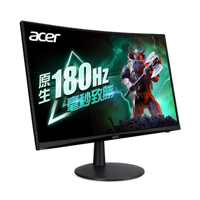 【Acer 宏碁】ED240Q S3 24型 VA 180Hz 曲面電競螢幕(FreeSync/喇叭/1500R/HDR10)