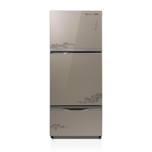 【SAMPO 聲寶】故宮聯名款605L三門玻璃變頻冰箱-蝦藻圖(SR-C61GDV-NPM2)