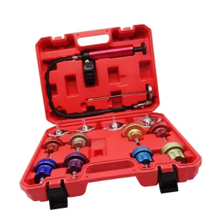 【MASTER】汽車水箱測漏器14件組 壓力表檢測儀 汽車冷卻系統測試 水箱壓力測漏 618-WPT14(打氣表 水箱加壓)