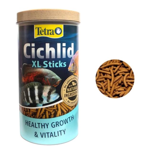 【TETRA 德彩】1000ml 大型肉食性飼料 漂浮性條狀/慈鯛/龍魚/花羅漢1L(適合所有肉食性之中大型魚T350N)