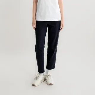 【Arnold Palmer 雨傘】女裝-彈性斜紋休閒男友褲(藏青色)