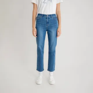 【Arnold Palmer 雨傘】女裝-COOLMAX機能牛仔中腰直筒褲(藍色)