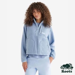 【Roots】Roots女裝- ALTA SHEARLING HALF ZIP 上衣(灰藍)