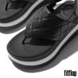 【FitFlop】F-MODE 菱格紋厚底後帶夾腳涼鞋-女(三色)