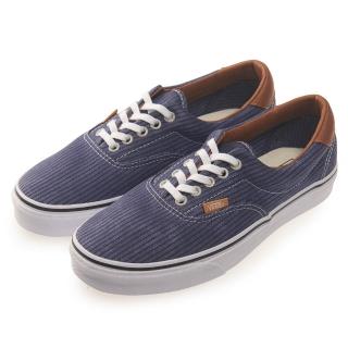 【VANS】Era 59 經典平底 帆布鞋 男 藍色 拼接皮革 5孔綁帶 低筒 休閒鞋 滑板鞋 VN0003S4IXE