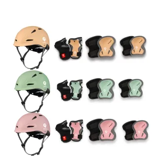 【Q play】兒童自行車專用頭盔M+護具六件組S(戶外 護膝 防撞)