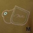 【MYVEGA 麥雪爾】MA水鑽小熊LOGO彈性上衣-芥末綠(復古T/)