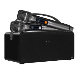 S10pro行動KTV 重低音無線麥克 藍芽喇叭(充電音響 充電雙麥 內建音效卡)