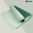 【Tumaz 月熊】6mm 體位線TPE雙色瑜珈墊(贈背帶+收納網袋)