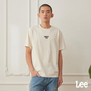 【Lee】男裝 短袖T恤 / 背部BUDDY Lee印花 古董白 舒適版型(LB502003K15)