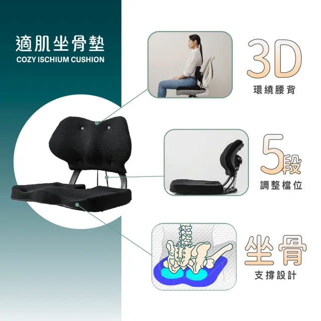 【適肌工坊】適肌坐骨墊(護脊坐墊/美姿調整椅)