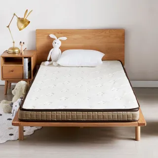 【hoi! 好好生活】預購60天★源氏木語兒童可拆洗防螨乳膠椰棕護脊薄床墊3.3尺/100x200x10cmJ39