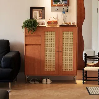 【hoi! 好好生活】Linsy秋辰系列復古風藤編收納鞋櫃1M KQ1N