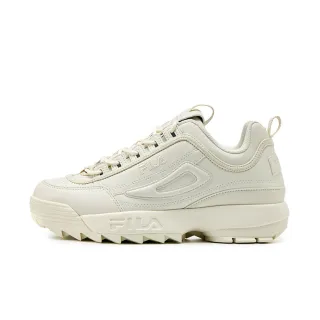 【FILA】Disruptor II 1998 男女 運動休閒鞋 鋸齒鞋 厚底 增高 米(4-C608Y-920)